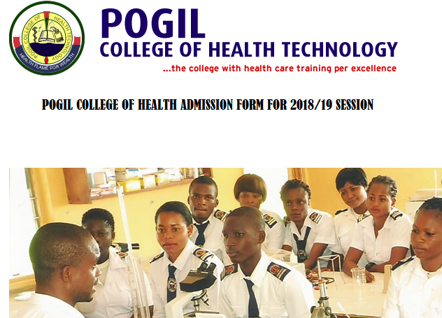 Pogil College of Health Technology Admission Form 2024/2025 Academic Session Out